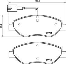 BREMBO P23145 - PASTILLA DE FRENO