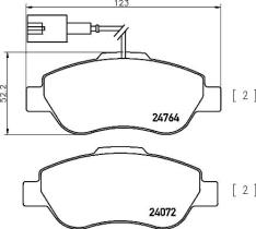 BREMBO P24150 - PASTILLA DE FRENO