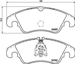 BREMBO P24161 - PASTILLA DE FRENO