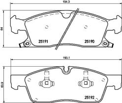 BREMBO P37015 - PASTILLA DE FRENO