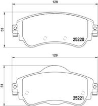 BREMBO P61105 - PASTILLA DE FRENO