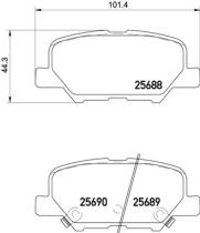 BREMBO P61111 - PASTILLA DE FRENO