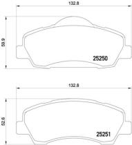 BREMBO P61113 - PASTILLA DE FRENO