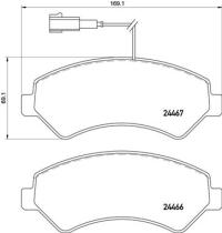 BREMBO P61118 - PASTILLA DE FRENO