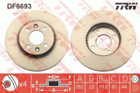 TRW DF6693 - JGO DISCOS DE FRENO