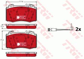 TRW GDB1543DTE - PASTILLAS DE FRENO DTEC