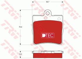 TRW GDB1545DTE - PASTILLAS DE FRENO DTEC