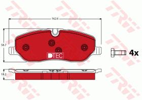 TRW GDB1631DTE - PASTILLAS DE FRENO DTEC