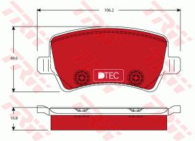 TRW GDB1685DTE - PASTILLAS DE FRENO DTEC