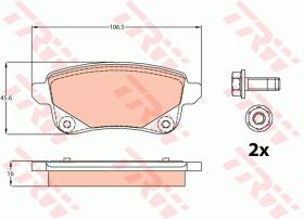 TRW GDB2082 - PASTILLAS DE FRENO