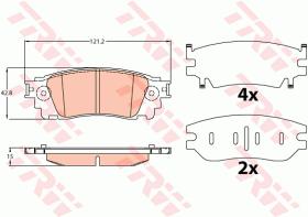 TRW GDB4459 - PASTILLAS DE FRENO