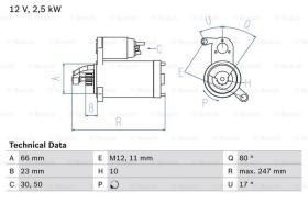 BOSCH 0986025160 - MOTOR DE ARRANQUE