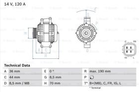 BOSCH 0986082050 - ALTERNADOR