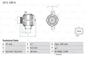 BOSCH 0986081820 - ALTERNADOR