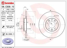 BREMBO 08C30910 - DISCO DE FRENO