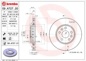 BREMBO 09A72721 - DISCO DE FRENO