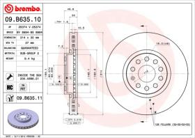 BREMBO 09B63510 - DISCO DE FRENO