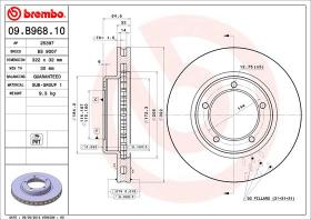 BREMBO 09B96810 - DISCO DE FRENO