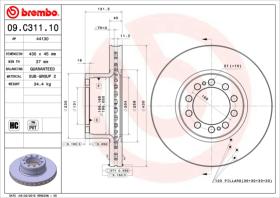 BREMBO 09C31110 - DISCO FRENO