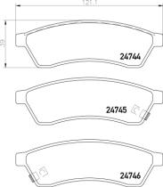 BREMBO P10060 - PASTILLA DE FRENO