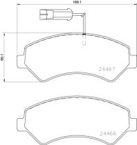 BREMBO P23161 - PASTILLA DE FRENO