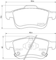 BREMBO P23167 - PASTILLA DE FRENO