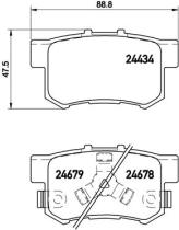 BREMBO P28061 - PASTILLA DE FRENO