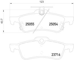 BREMBO P28070 - PASTILLA DE FRENO