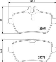 BREMBO P50117 - PASTILLA DE FRENO