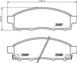 BREMBO P56102 - PASTILLA DE FRENO