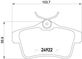 BREMBO P61114 - PASTILLA DE FRENO