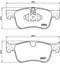 BREMBO P61116 - PASTILLA DE FRENO