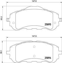 BREMBO P61120 - PASTILLA DE FRENO