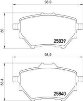 BREMBO P61122 - PASTILLA DE FRENO