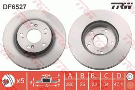 TRW DF6527 - JGO DISCOS DE FRENO