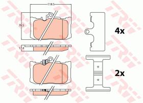 TRW GDB4460 - PASTILLAS DE FRENO