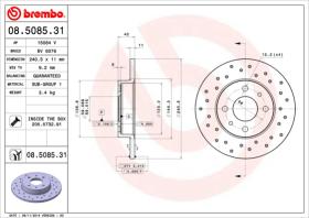 BREMBO 08508531 - DISCO DE FRENO