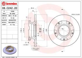 BREMBO 08C24220 - DISCO DE FRENO