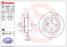 BREMBO 08C30711 - DISCO DE FRENO