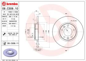 BREMBO 08C30810 - DISCO DE FRENO