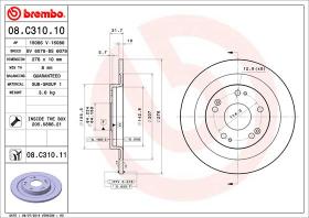 BREMBO 08C31011 - DISCO DE FRENO