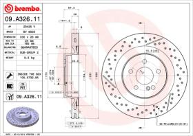 BREMBO 09A32611 - DISCO DE FRENO