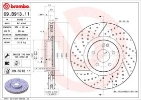 BREMBO 09B91311 - DISCO DE FRENO