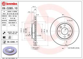 BREMBO 09C28511 - DISCO DE FRENO