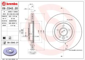 BREMBO 09C54221 - DISCO DE FRENO