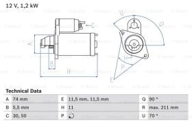 BOSCH 0986024170 - MOTOR DE ARRANQUE