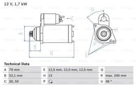 BOSCH 0986025220 - MOTOR DE ARRANQUE