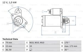 BOSCH 0986025290 - MOTOR DE ARRANQUE