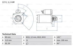 BOSCH 0986025390 - MOTOR DE ARRANQUE