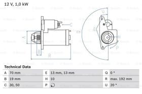 BOSCH 0986025690 - MOTOR DE ARRANQUE